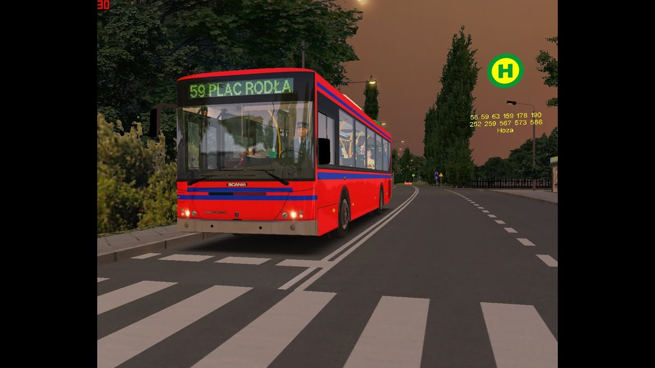 OMSI 2 GR 🚌Jonckheere Transit 2000 Scania 🎨OASTH Old 🗺Fikcyjny Szczecin Line 59