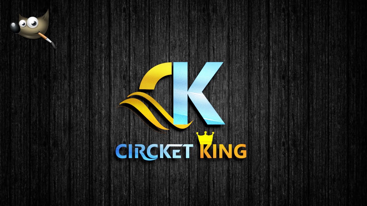 How To Create Logo In Gimp 2.10 | Cricket King Logo Design
