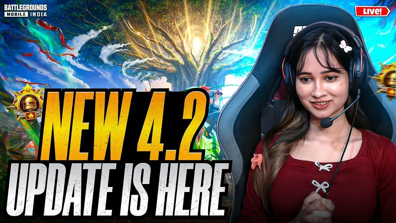 BGMI NEW UPDATE IS HERE😍PLAYING BGMI 4.2 UPDATE LIVE🥳 |#bgmilive #girlgamer #pubgmobile