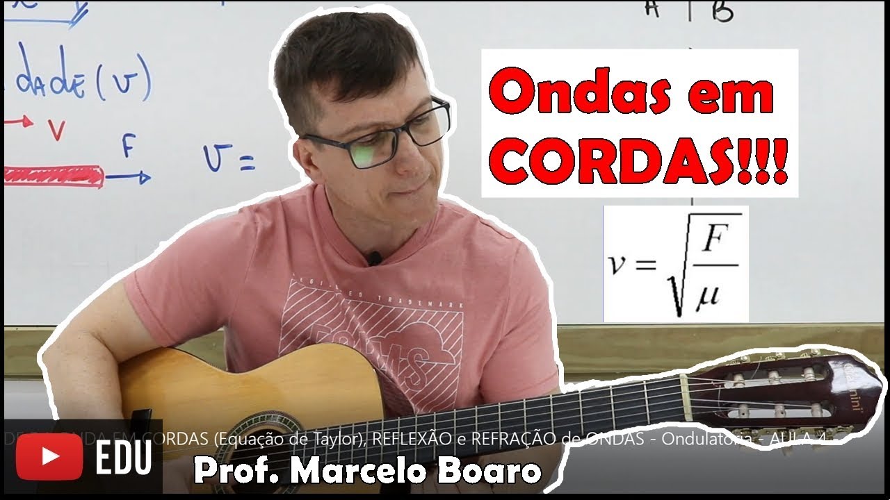 VELOCIDADE DA ONDA EM CORDAS(Equação de Taylor), REFLEXÃO e REFRAÇÃO - Ondulatória   AULA 4