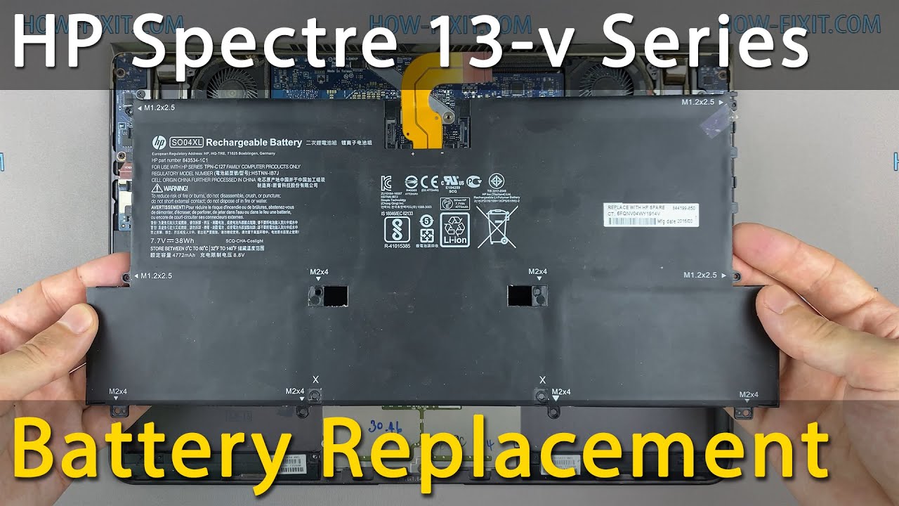 HP Spectre 13-v Battery Replacement | Repair Fast-Draining Battery