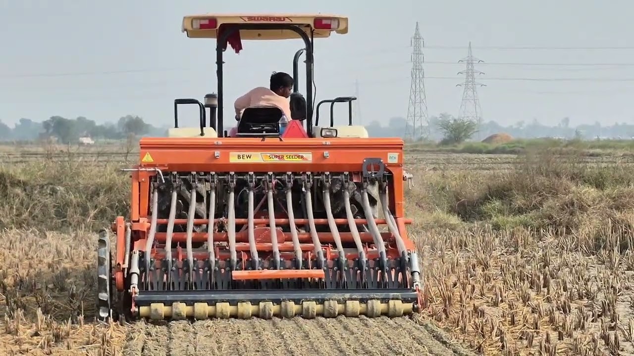 स्वराज ट्रैक्टर, सुपर सीडर से गेहूँ की बुआई, Swaraj Tractor with super seeder, Farmers# agriculture