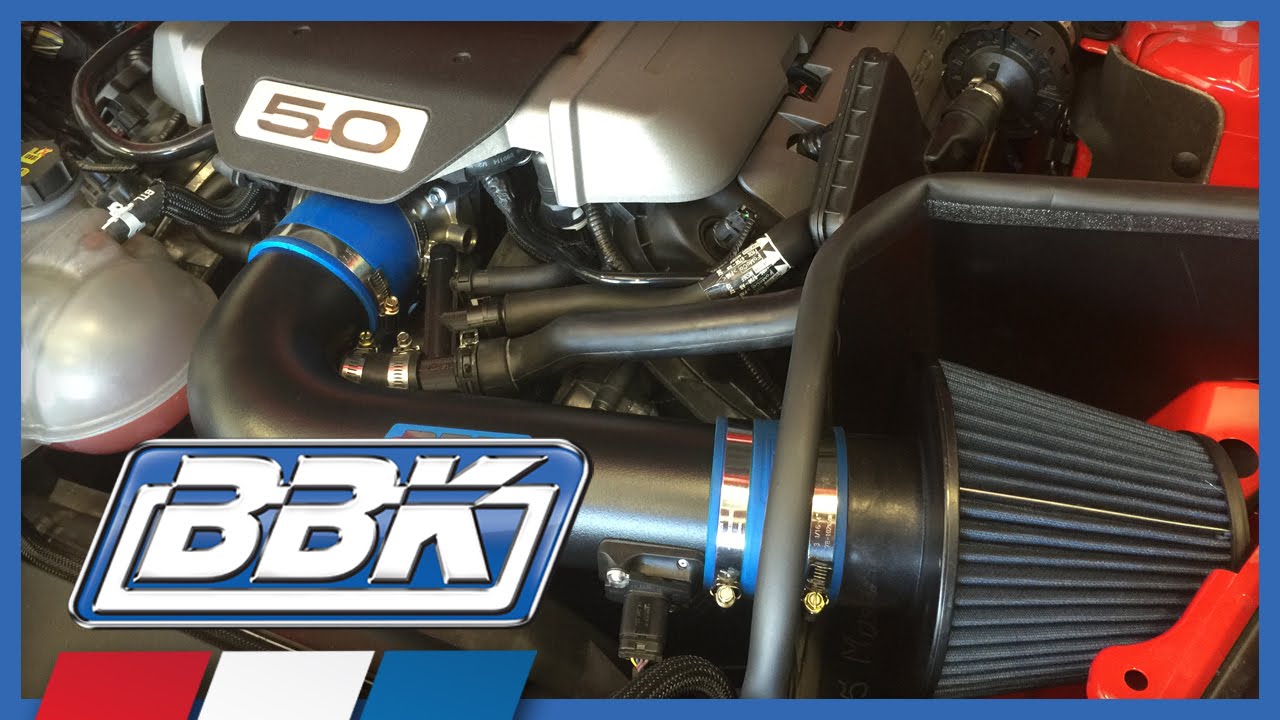 2015 Mustang GT Cold Air Intake Kit Installation And Dyno Test. BBKperformance.com