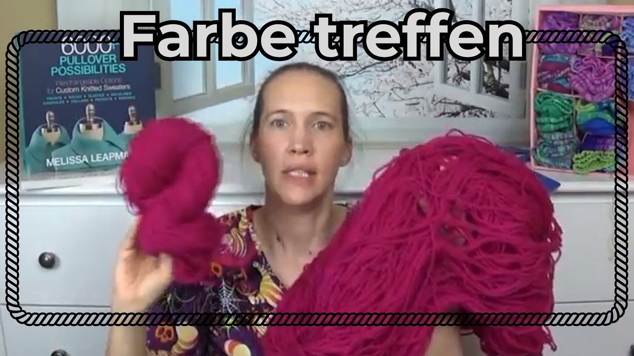 Wolle im gleichen Farbton Färben