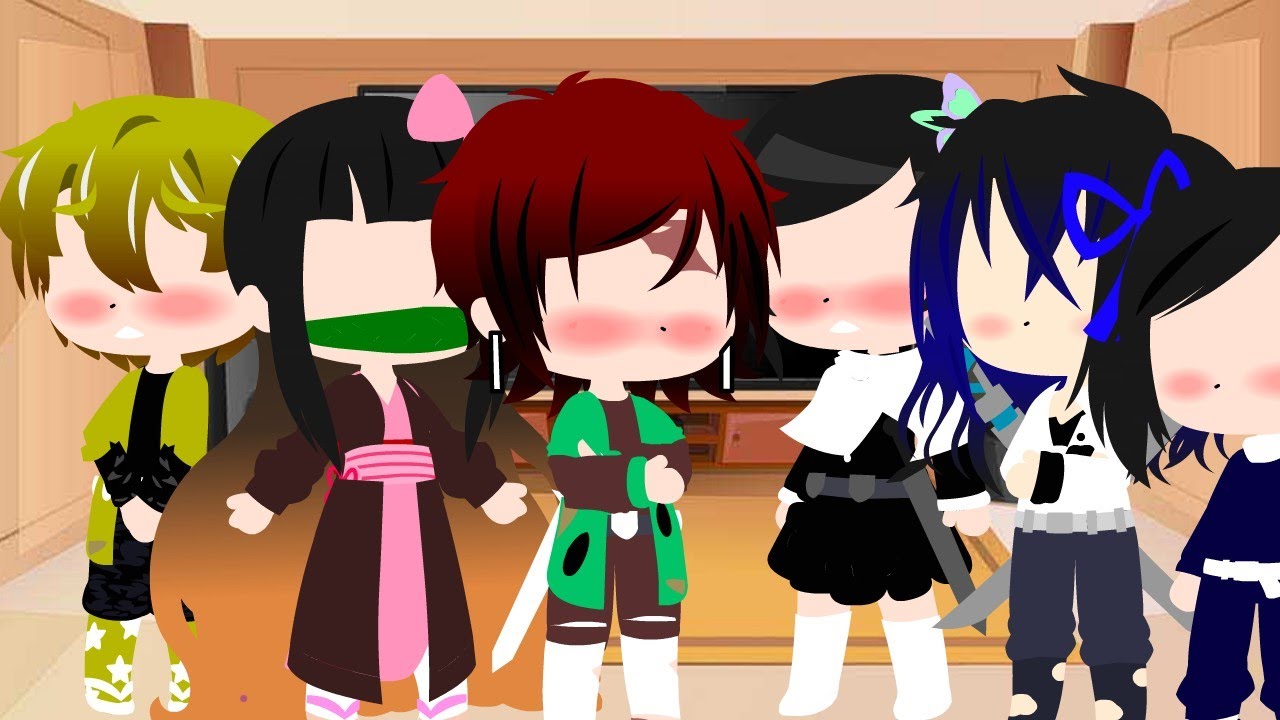 Personagens de kimetsu reagindo a tiktok's (Tanjiro, Nezuko, Zenitsu, Inosuke, Aoi e Kanao) GC