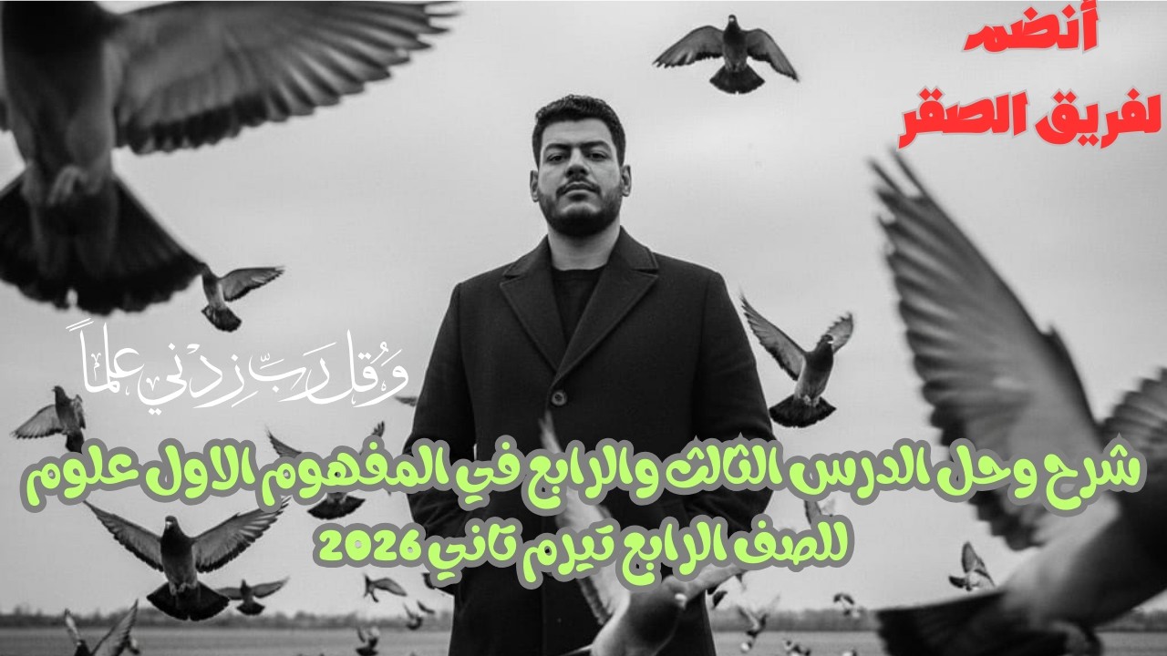 شرح وحل الدرس الثالث والرابع في المفهوم الاول علوم للصف الرابع تيرم تاني 2026