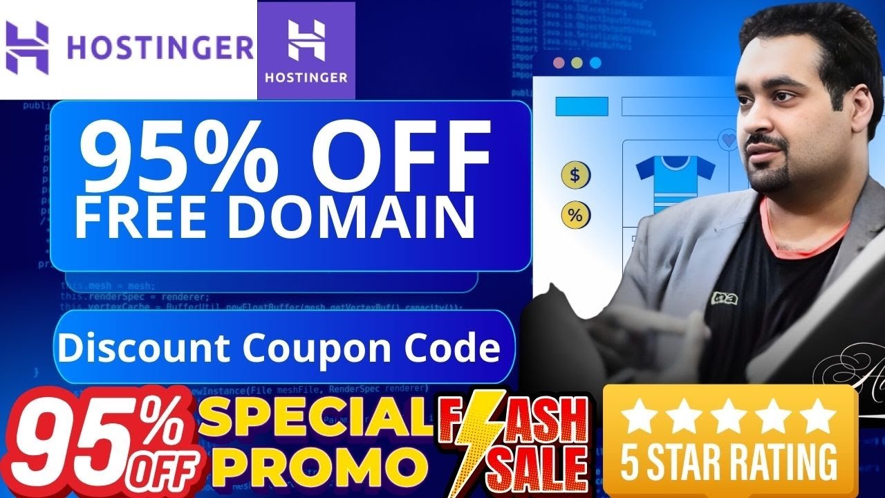 Hostinger Domain Coupon Code 2026 - Get 95% OFF (Extra 10% Code Inside!)