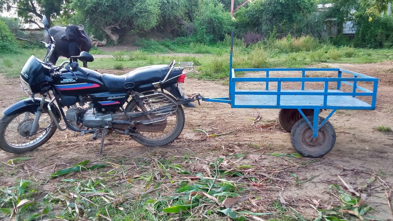 Desi jugad मोटर साइकल कि पीछे ट्रॉली कैसे बनाएं।