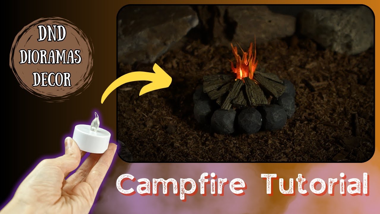 Miniature Campfire Terrain | Quick DnD DIY