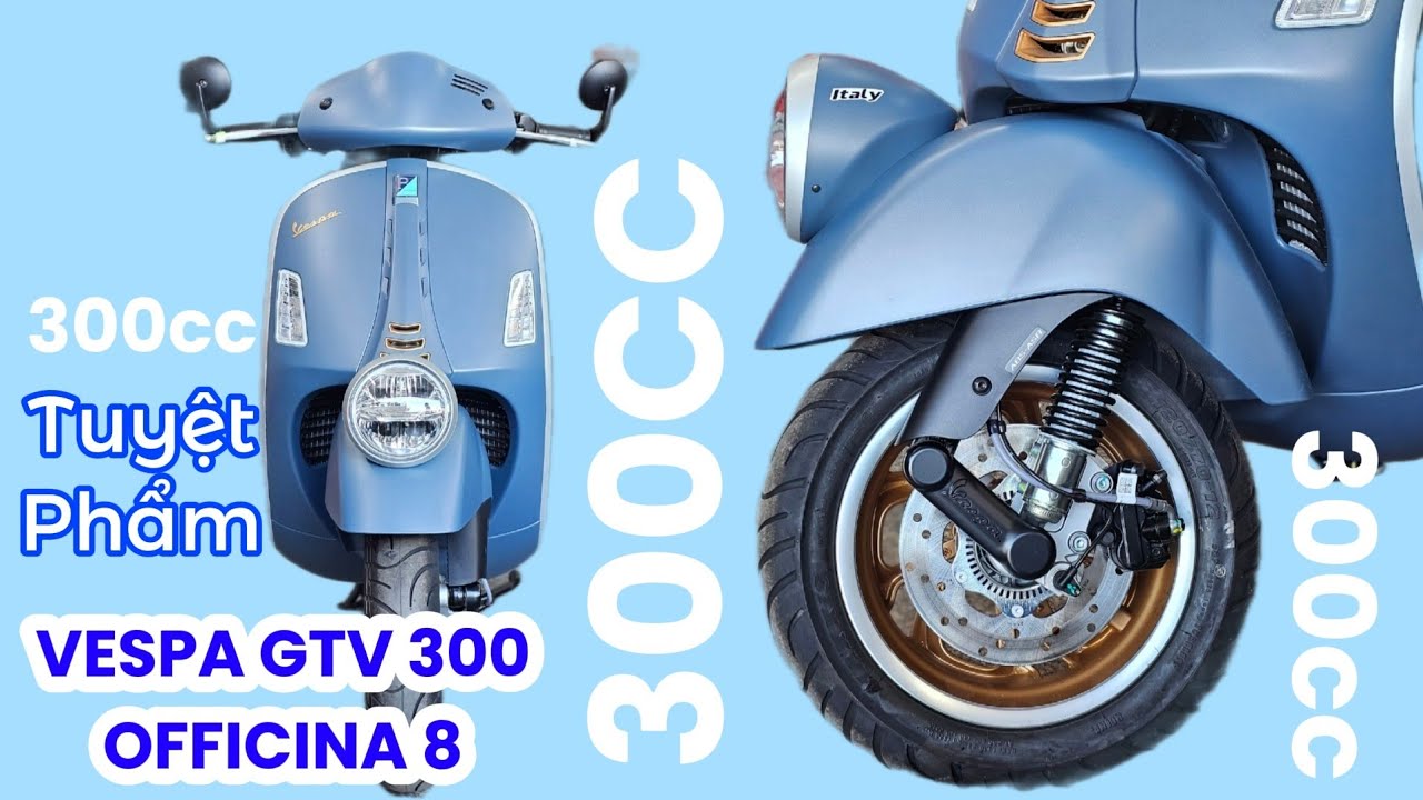 Cận cảnh VESPA GTV 300 OFFICINA 8 cực đẹp cập bến CH Mai Duyên. Khải Phạm #vespa #300 #gtv #officina