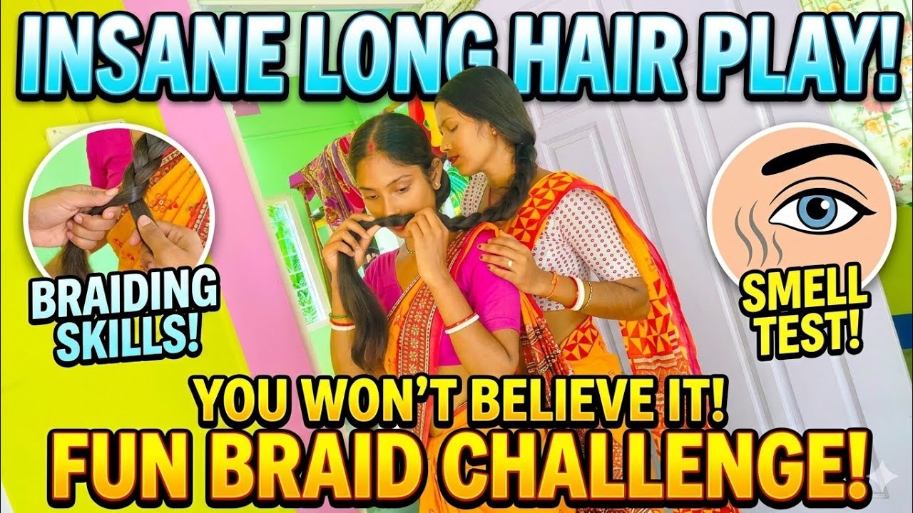 Besties Try Braid Pulling Challenge 💕 | Funny Hair Play Moments