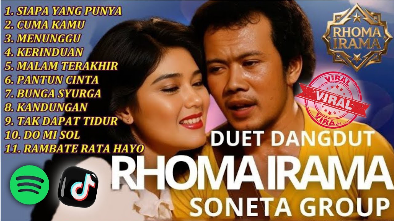 RHOMA IRAMA - RITA SUGIARTO  🍓 DUET EMAS ✨ LAGU KENANGAN MASA MUDA 💎 CUMA KAMU
