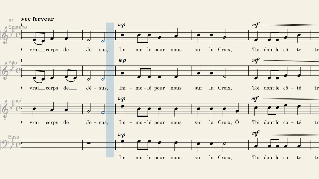 TÉNOR   Ô VRAI CORPS DE JÉSUS