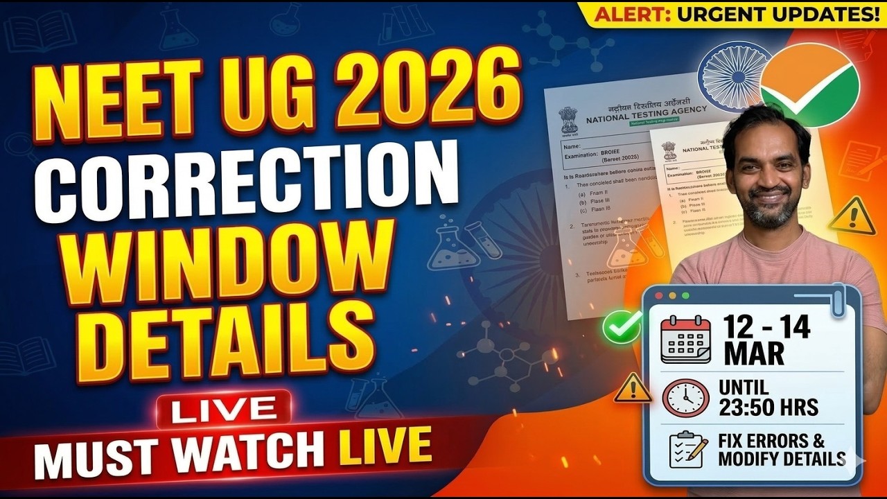 NEET UG 2026 Correction window #live #neet2026
