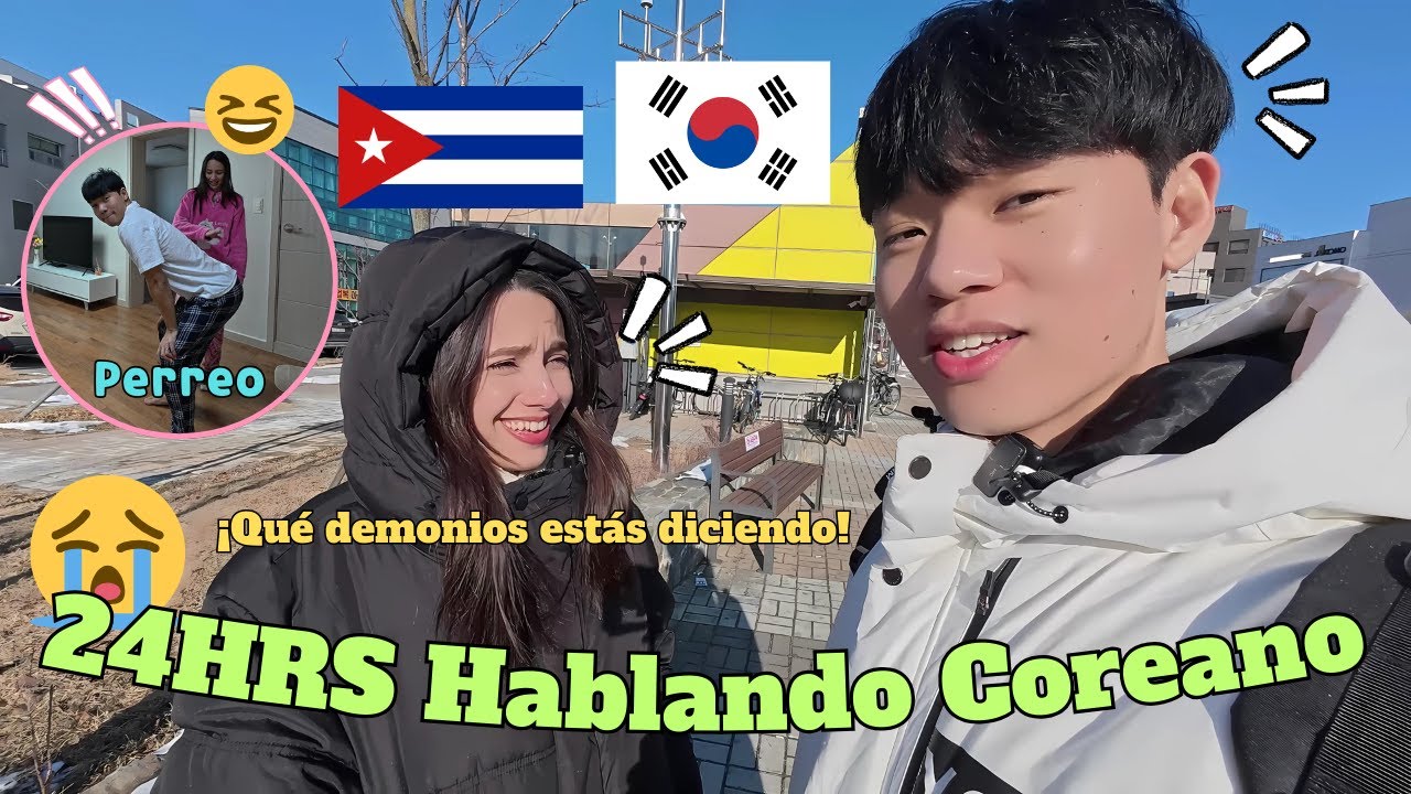 ¡Mi esposo coreano me obligó a hablar solo en coreano durante 24 horas! 😭