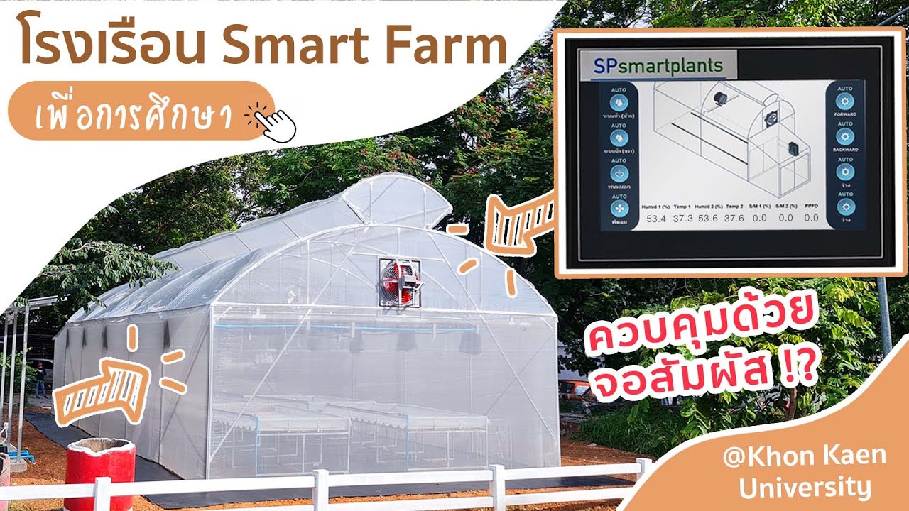 SPsmartplants | Ft.มหาวิทยาลัยขอนแก่น โรงเรือนอัจฉริยะ Smart Farm ปลูกพืชเพื่อการศึกษา