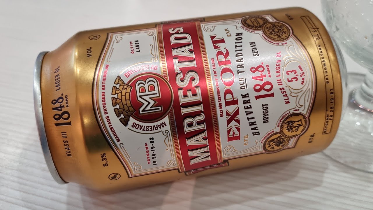 Mariestads Export Beer Unboxing 2022Klass III 1848 anno Lager &ouml;l Hantverk och Taradition 5.3 % vol