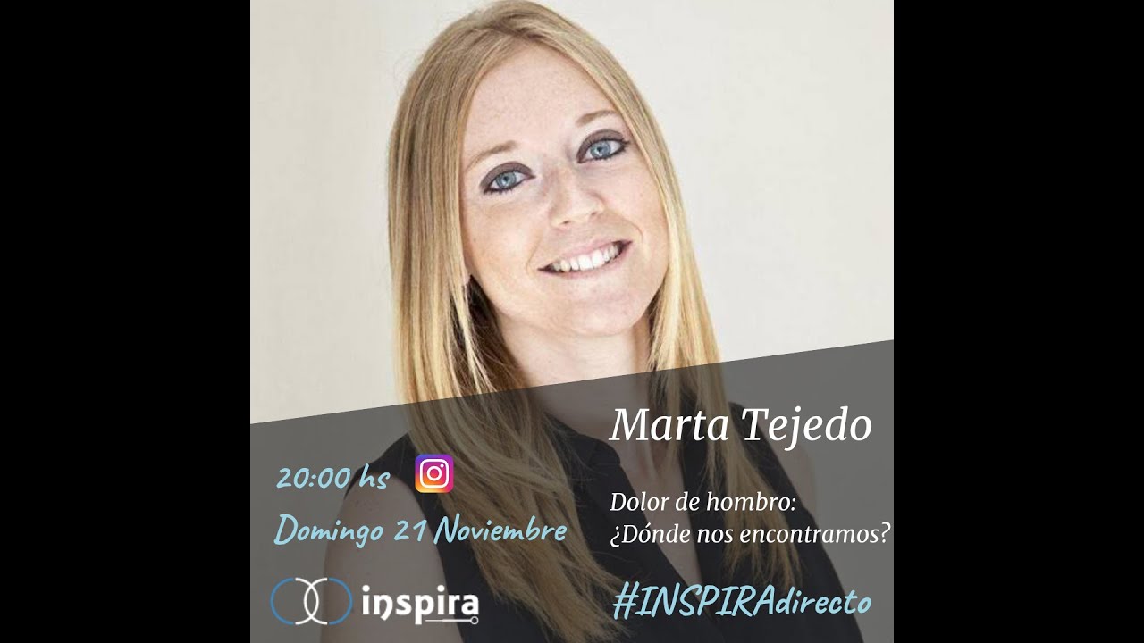 Charla con Marta Tejedo: Dolor de Hombro ¿dónde nos encontramos?