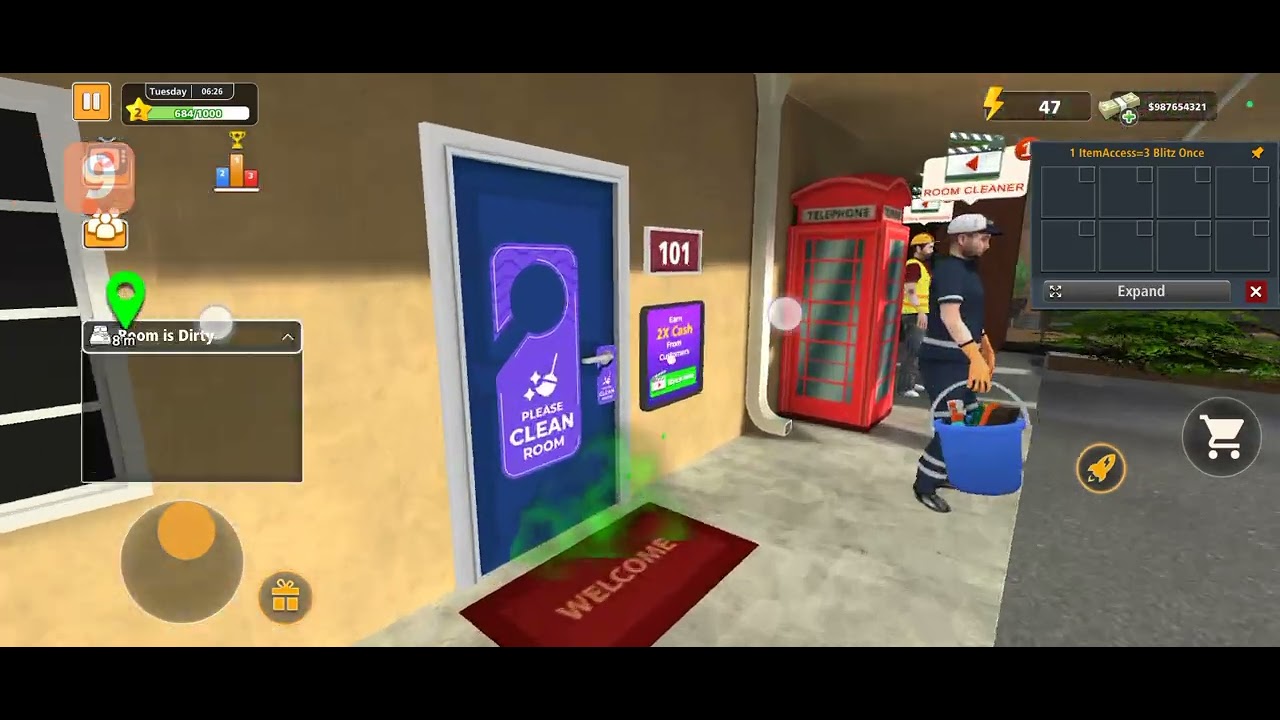 Hello aaj ham na supermarket motel simulator play ki bohot Maza aaya 
