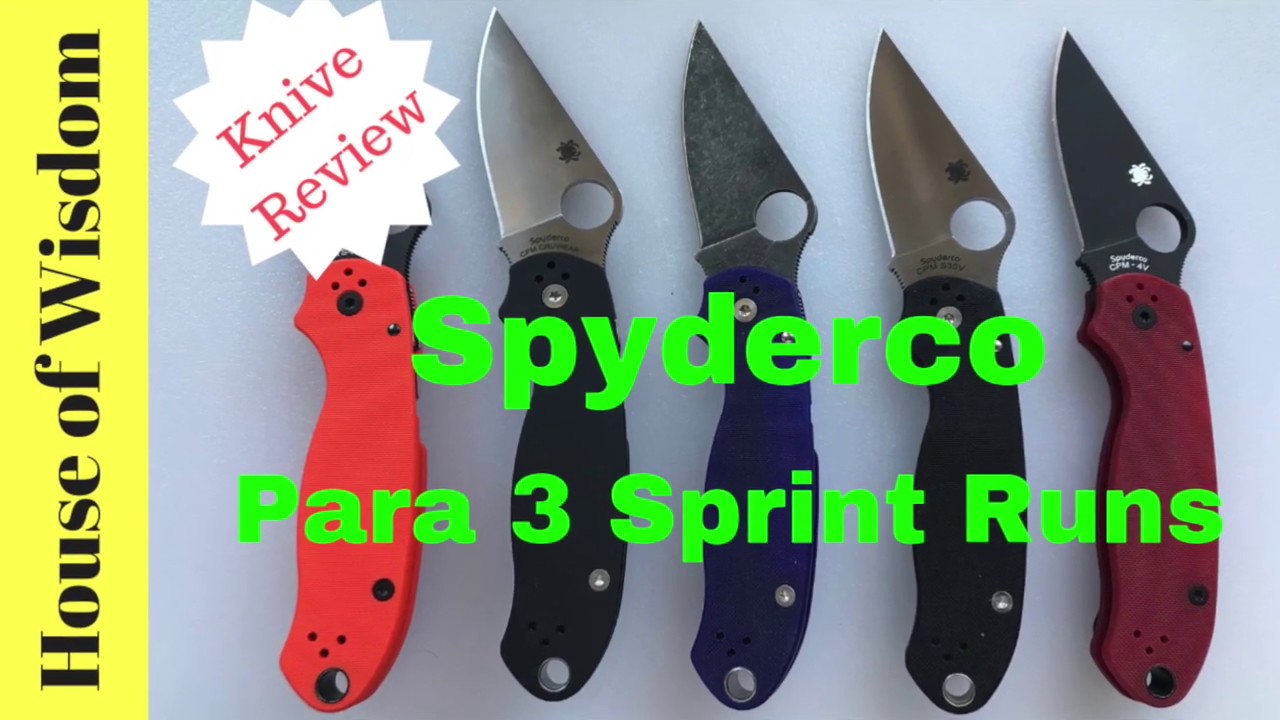 Spyderco Para 3 Sprint Runs