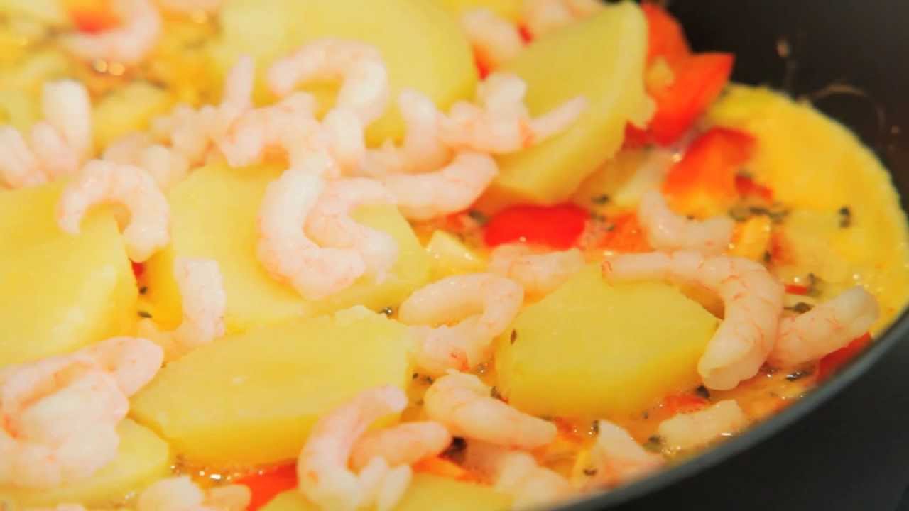 Katkarapu-perunamunakas