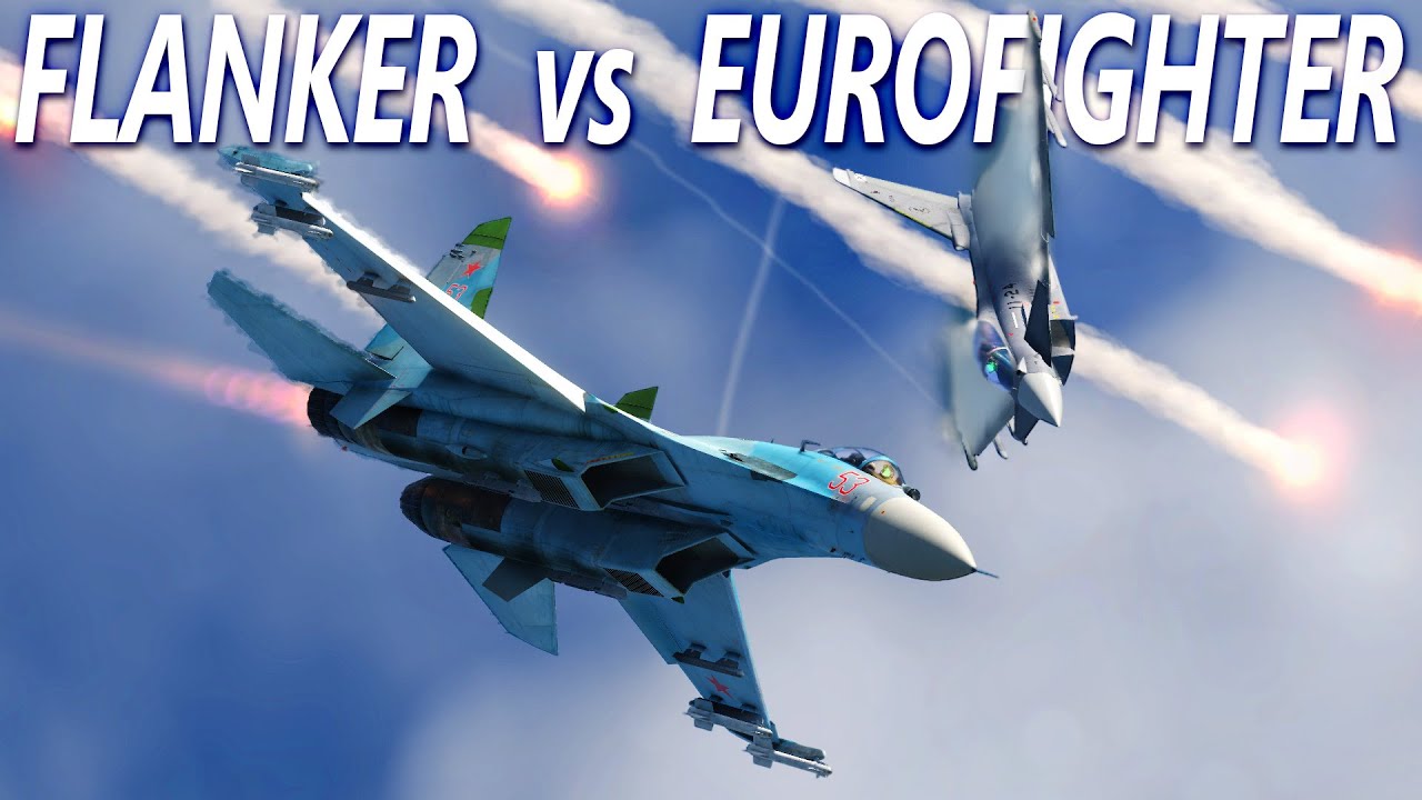 SU-27 Flanker VS Eurofighter Typhoon Dogfight | DCS World