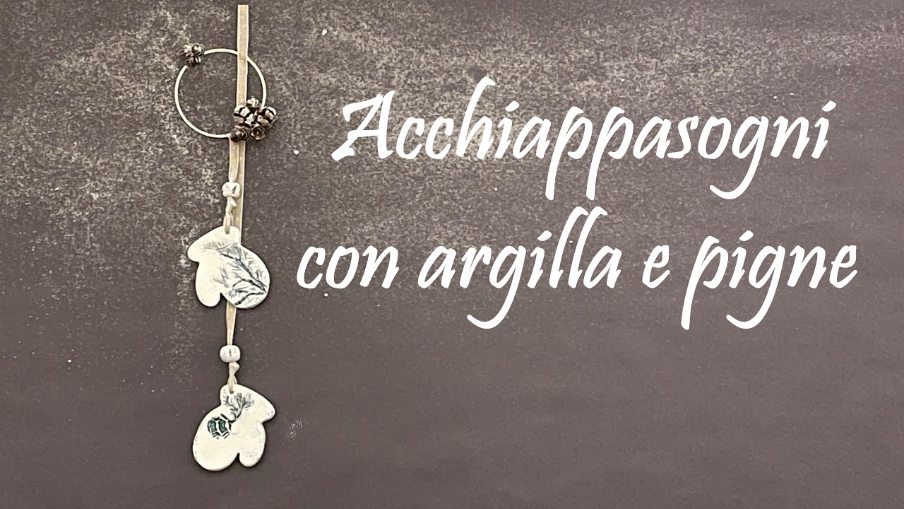 Decorazione di Natale, ACCHIAPPASOGNI (senza intreccio) con argilla e pigne, dreamcatcher HD