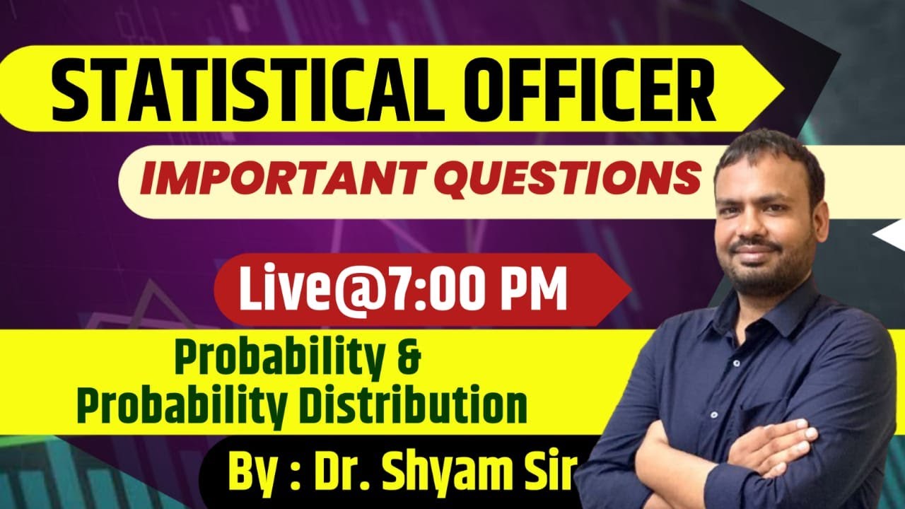 (RPSC) STATISTICAL OFFICER STATISTICS  #probability & #probability_distribution - By Dr. Shyam Sir