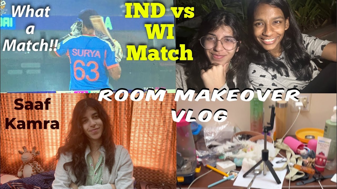Room Makeover Vlog😎😌|| IND vs WI🤪🫣