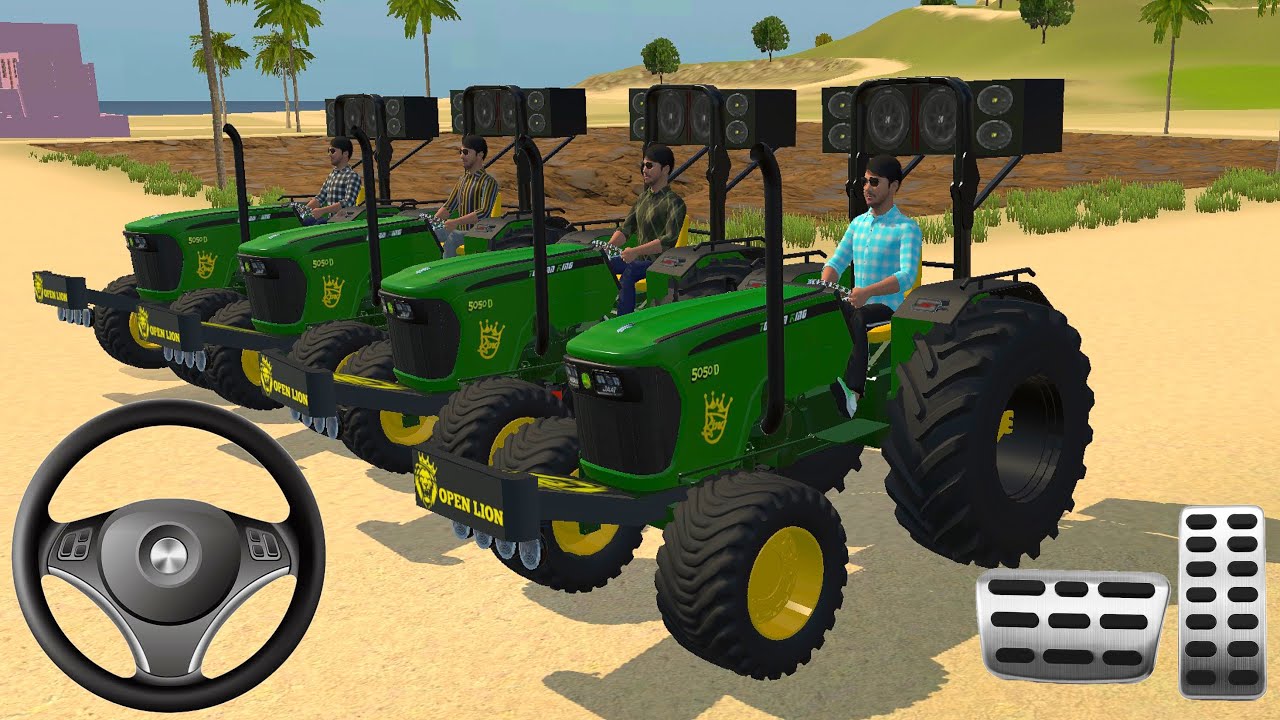 New Johndeer tractor stuck in mud - 3d Indian vehicle simulator 2026 - android ios gameplays 