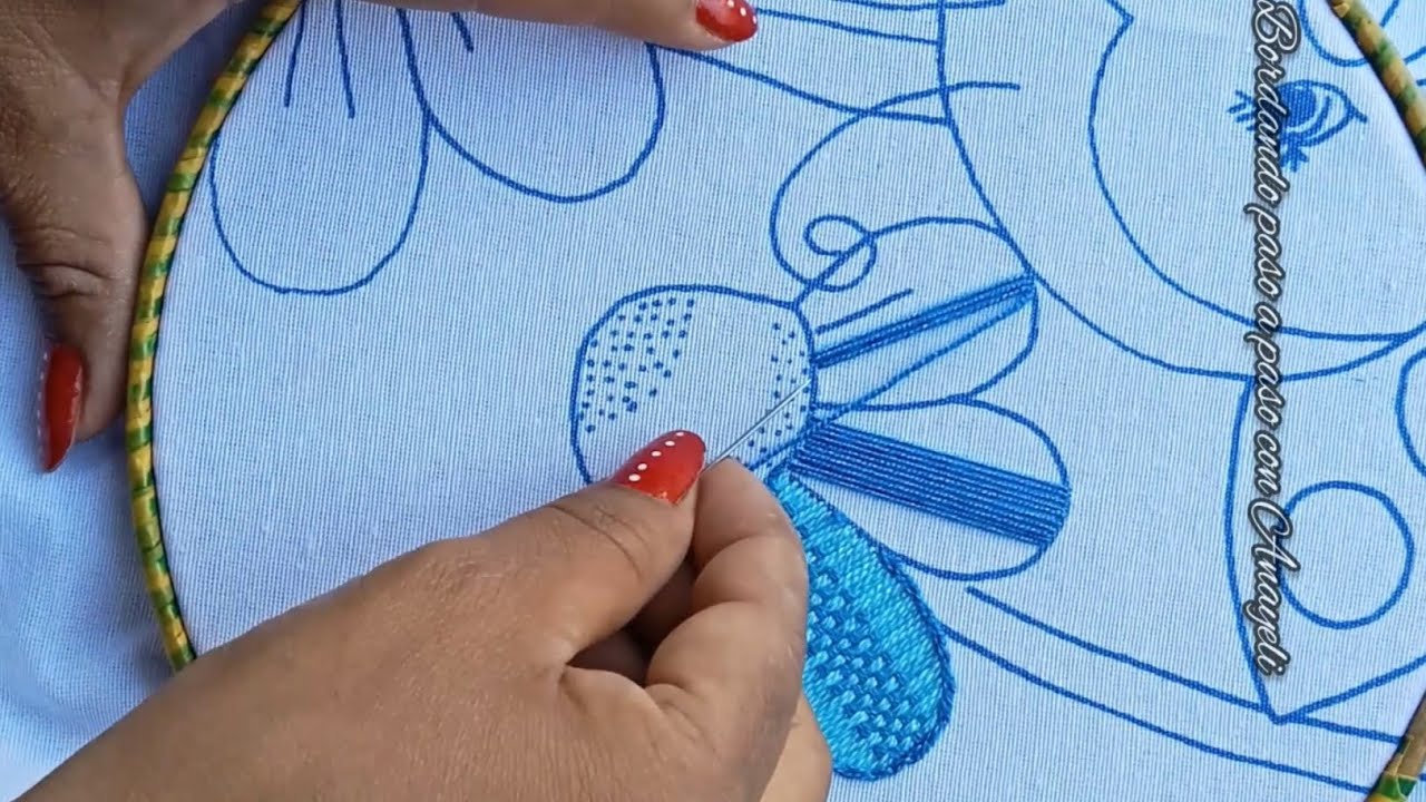 Idea super fácil ideal para bordar flores 