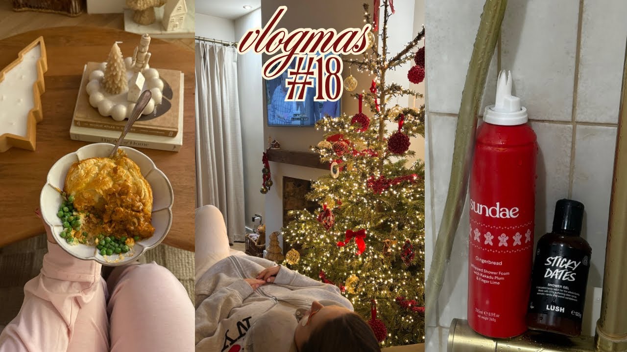 pre-christmas glow up 🎀 lashes, brows + hair maintenance+ m&s haul! vlogmas #18