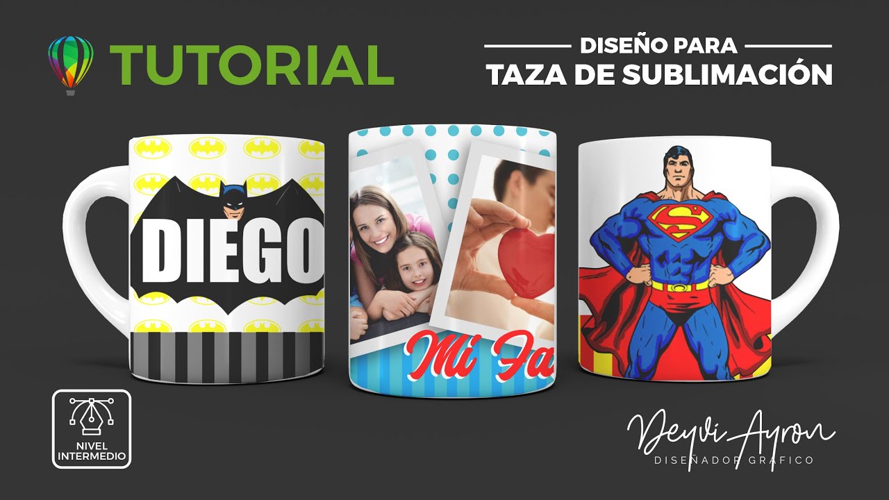 🔴Como diseñar TAZA de sublimación en CorelDraw 🦄paso a paso🚀+ Link de descarga