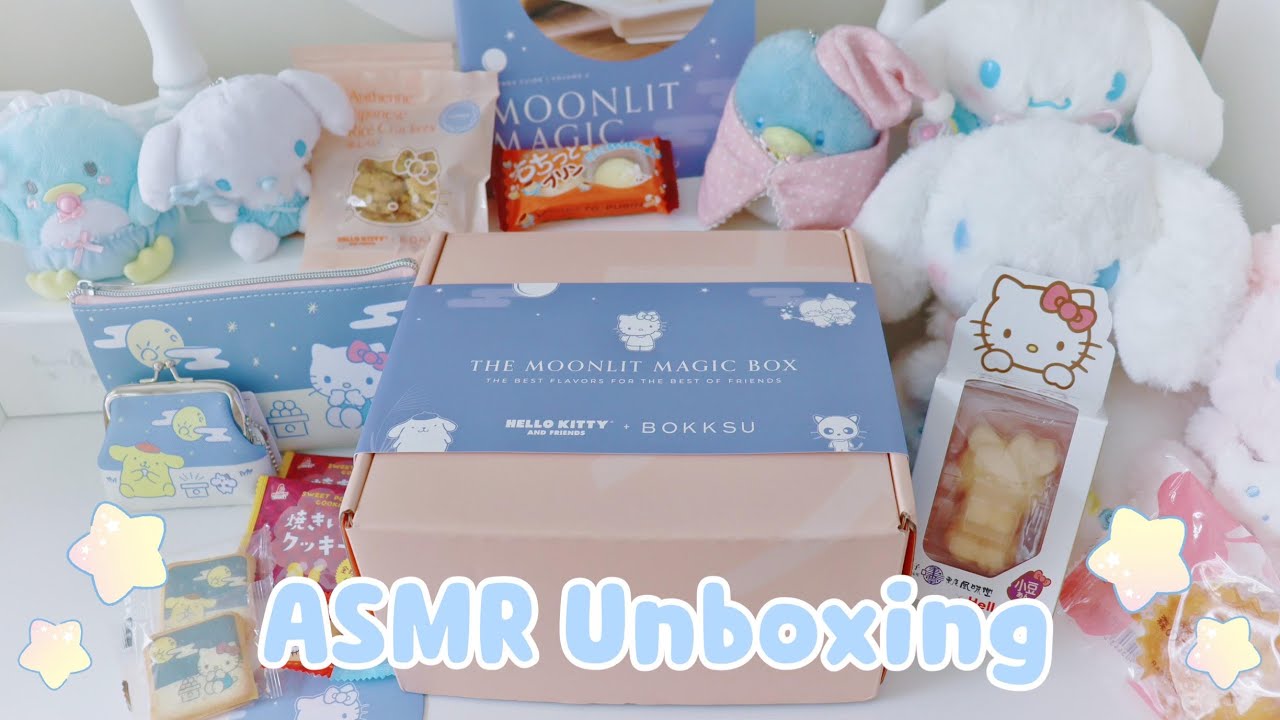 ♡ ASMR Moonlight Magic Sanrio x Bokksu Unboxing | Soft Spoken, Nail Tapping, Crackling ♡