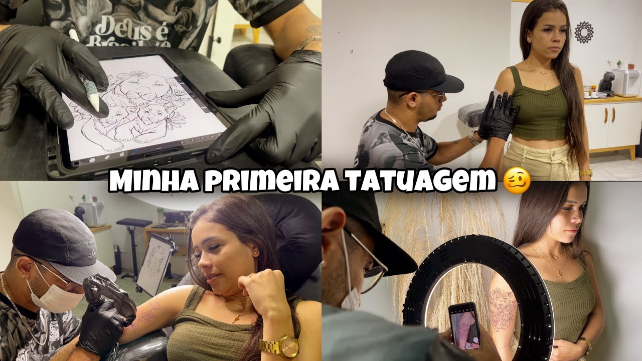 FIZ MINHA PRIMEIRA TATUAGEM/ MÃE LEOA E OS SEUS FILHOTES/ MOSTREI O RESULTADO!