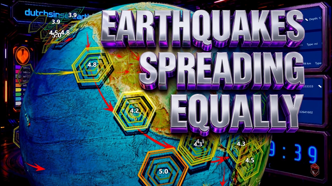 8/31/2026 -- Earthquake Activity Spreading -- Equal spread across planet -- Seismic Unrest Due
