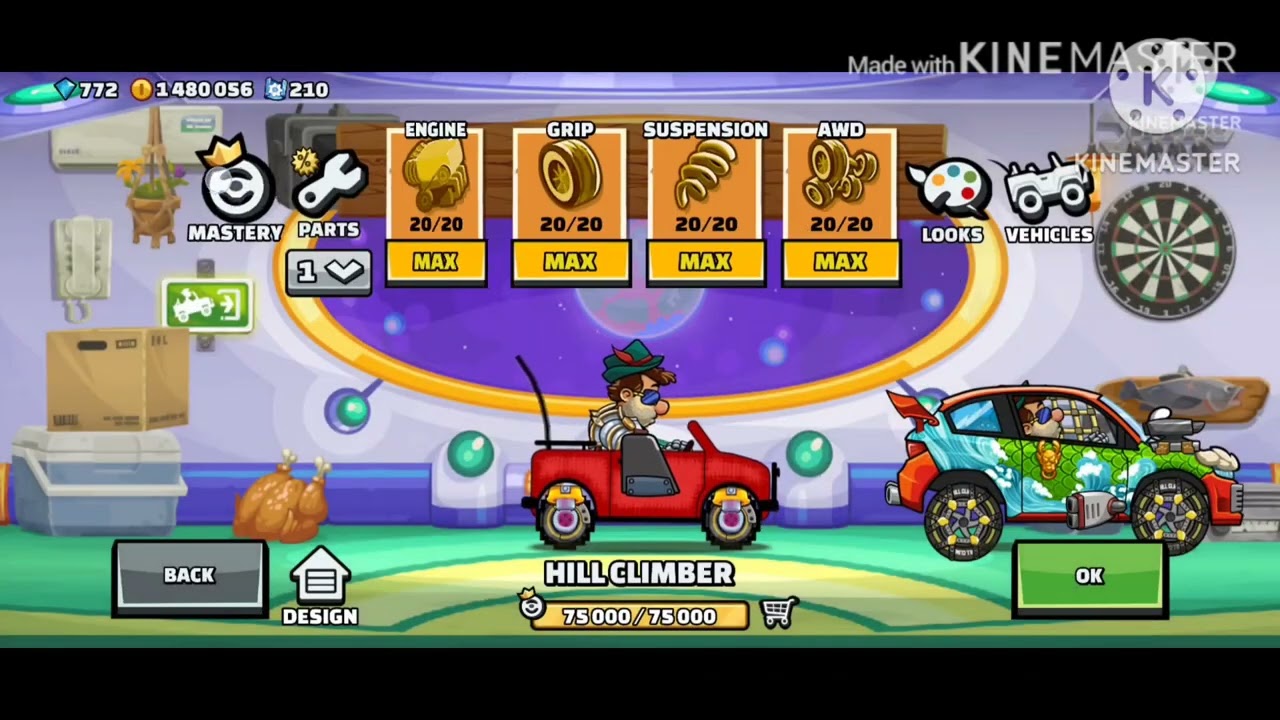 36,931 POINTS IN NEW TEAM RACE, ROCKET, REPEAT - Hill Climb Racing 2