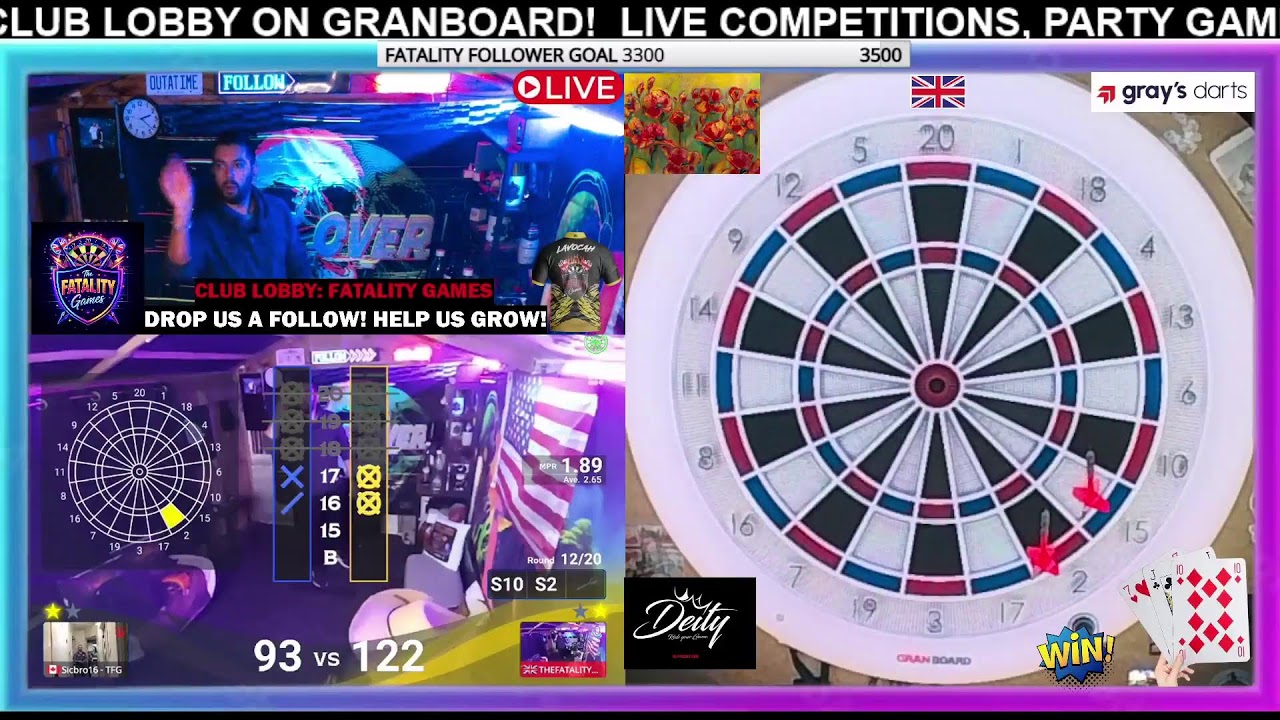 THE FATALITY GAMES: LIVE DARTS, PLAY YOUR DARTS RIGHT...CHALLENGE US!