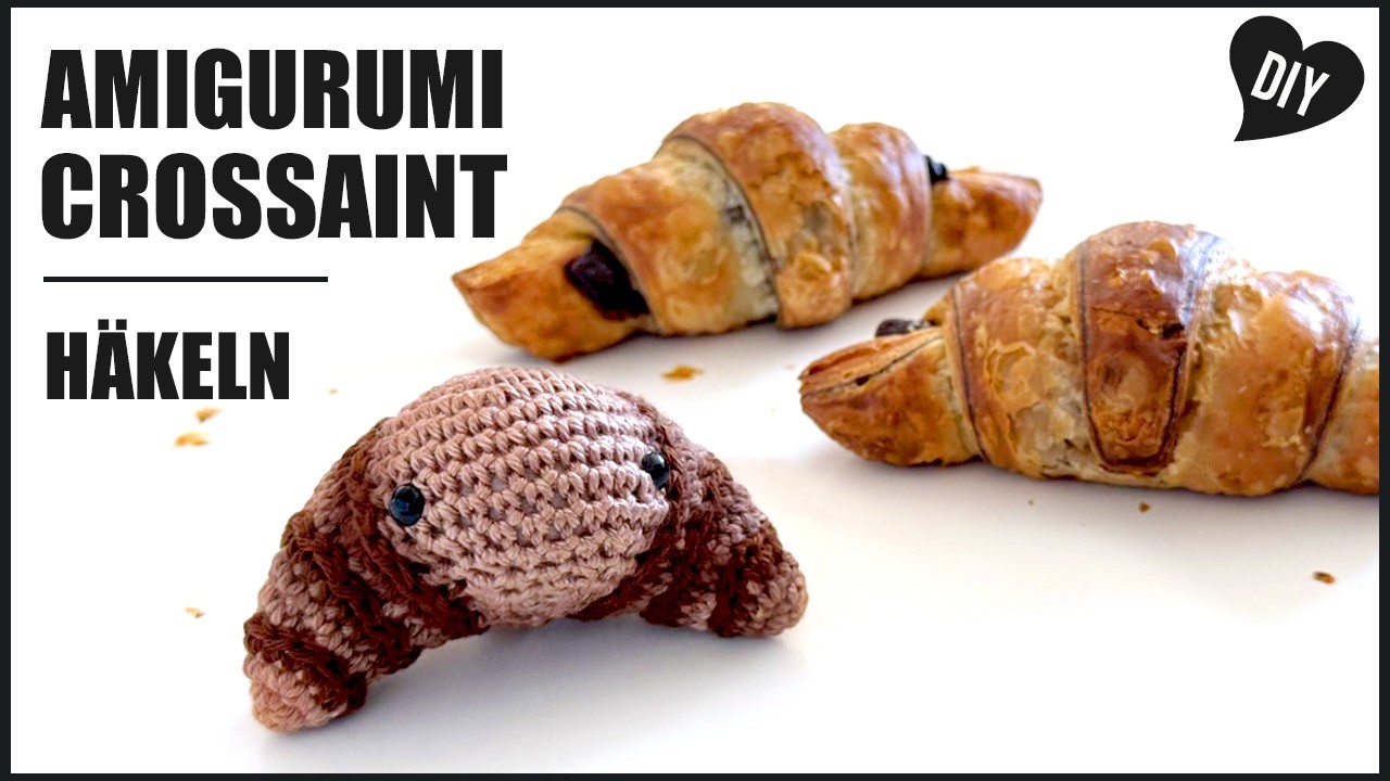Crossaint häkeln | Gebäck Häkelanleitung Amigurumi - DIY by Pfirsichteufel