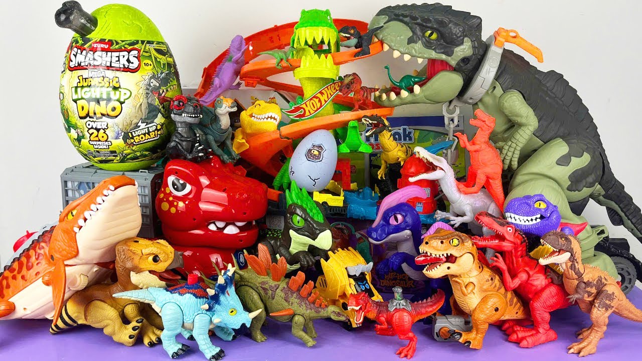 Jurassic World Unboxing Review Asmr Colorful Dinosaur Giant Giga T-rex Carno Mosasaurus Spinosaurus