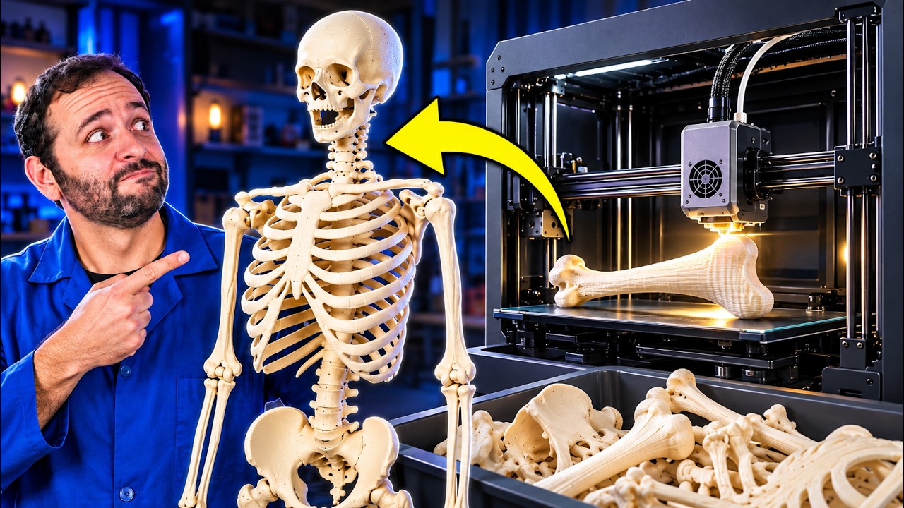 IMPRIMIMOS um ESQUELETO HUMANO em 3D!