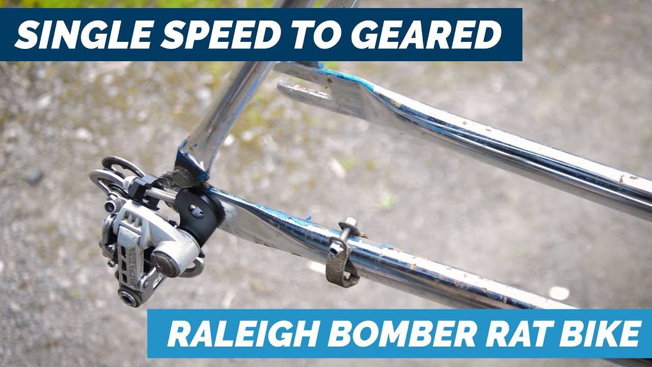 How To Convert A Single Speed (Rear Facing Dropout) Bike To Geared - Raleigh Bomber Rat Bike