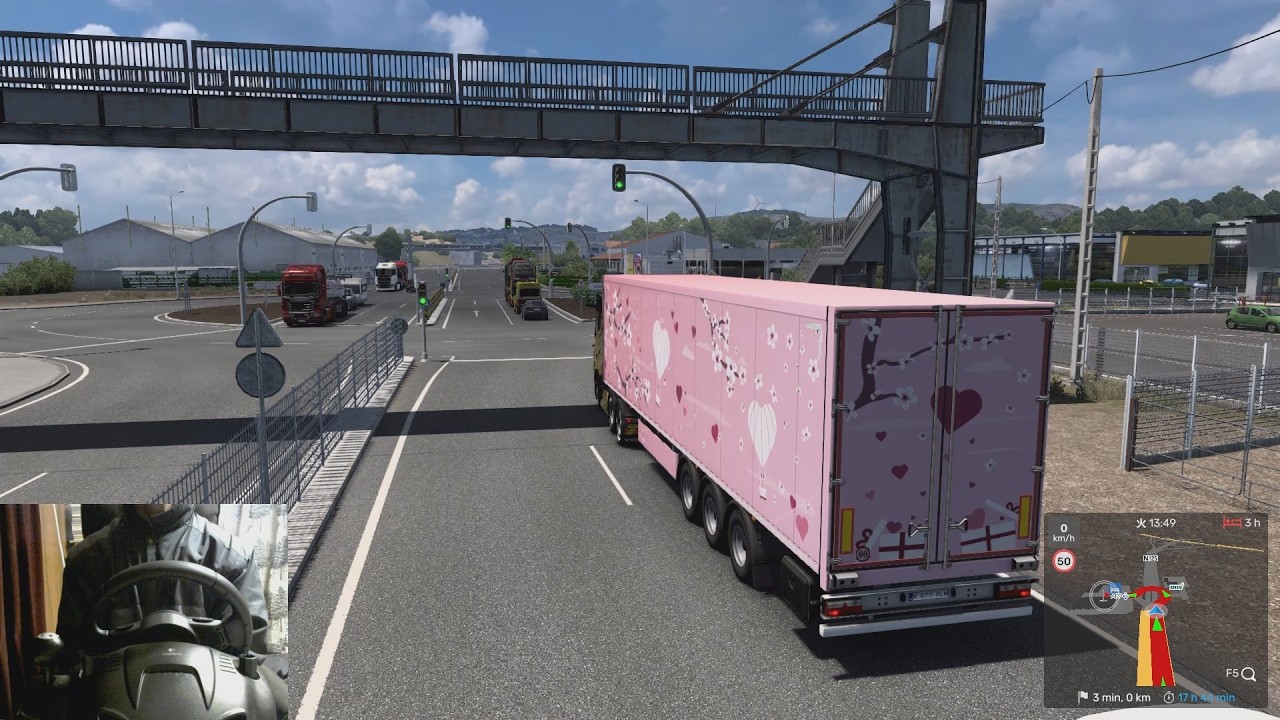 [ETS2] スペインのマラガからポルトガルのファロまでValentine Giftsを運ぶだけの動画 [Hearts in Bloom]