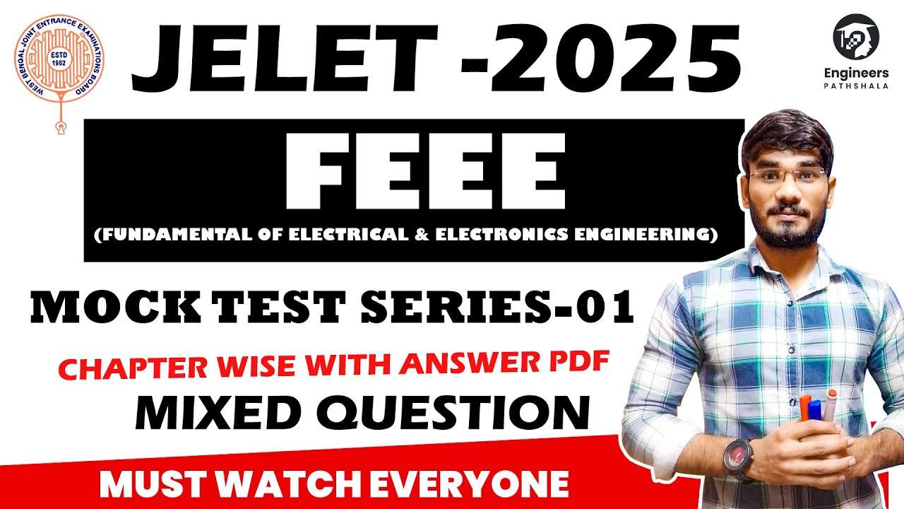 JELET 2025 Mock Test Series-01 For FEEE | Mixed Question | Important question & Answer PDF#jelet2025