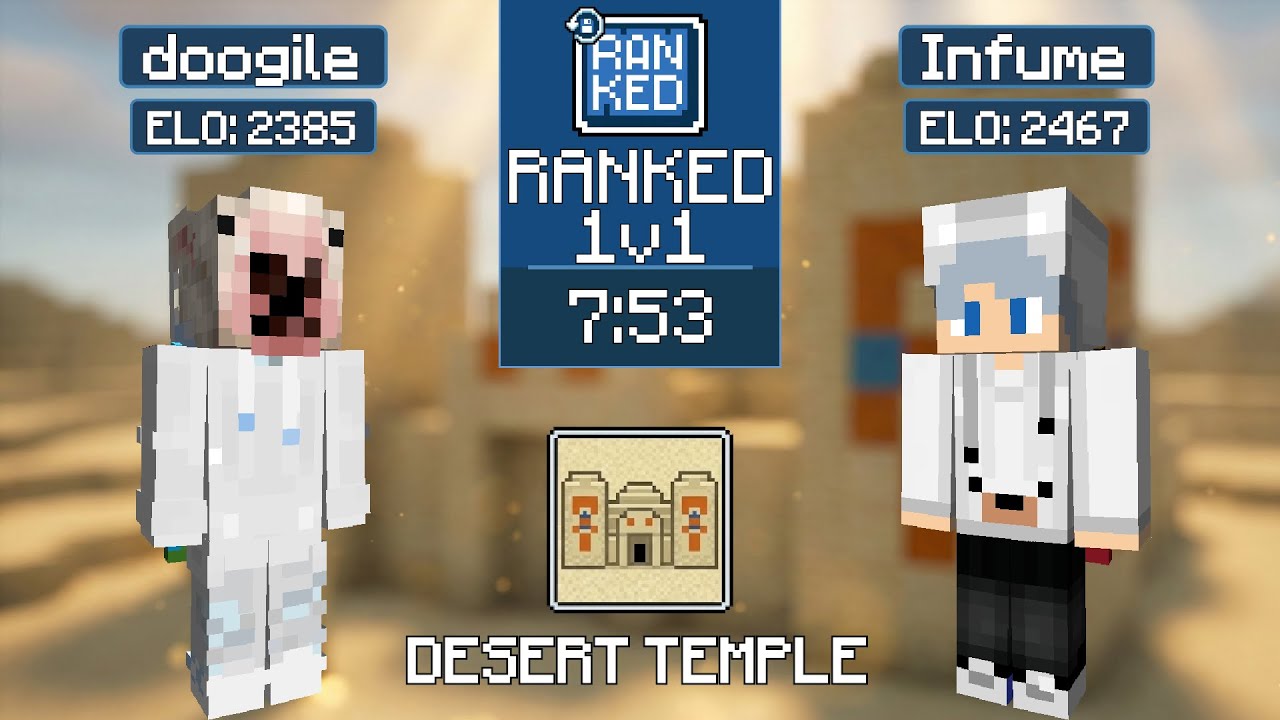 doogile vs Infume | MCSR Ranked | Desert Temple Seed