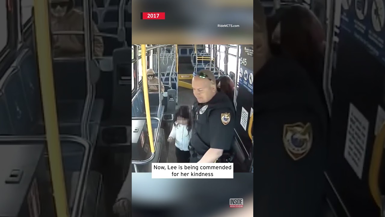 Bus Driver Pulled Over to Help Lost Little Girl #shorts