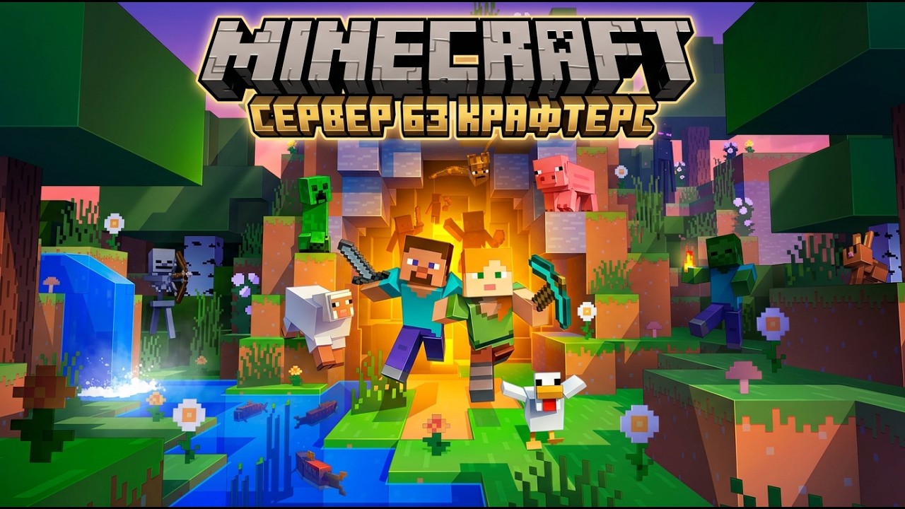 Майнкрафт играем на гриферском сервере.
