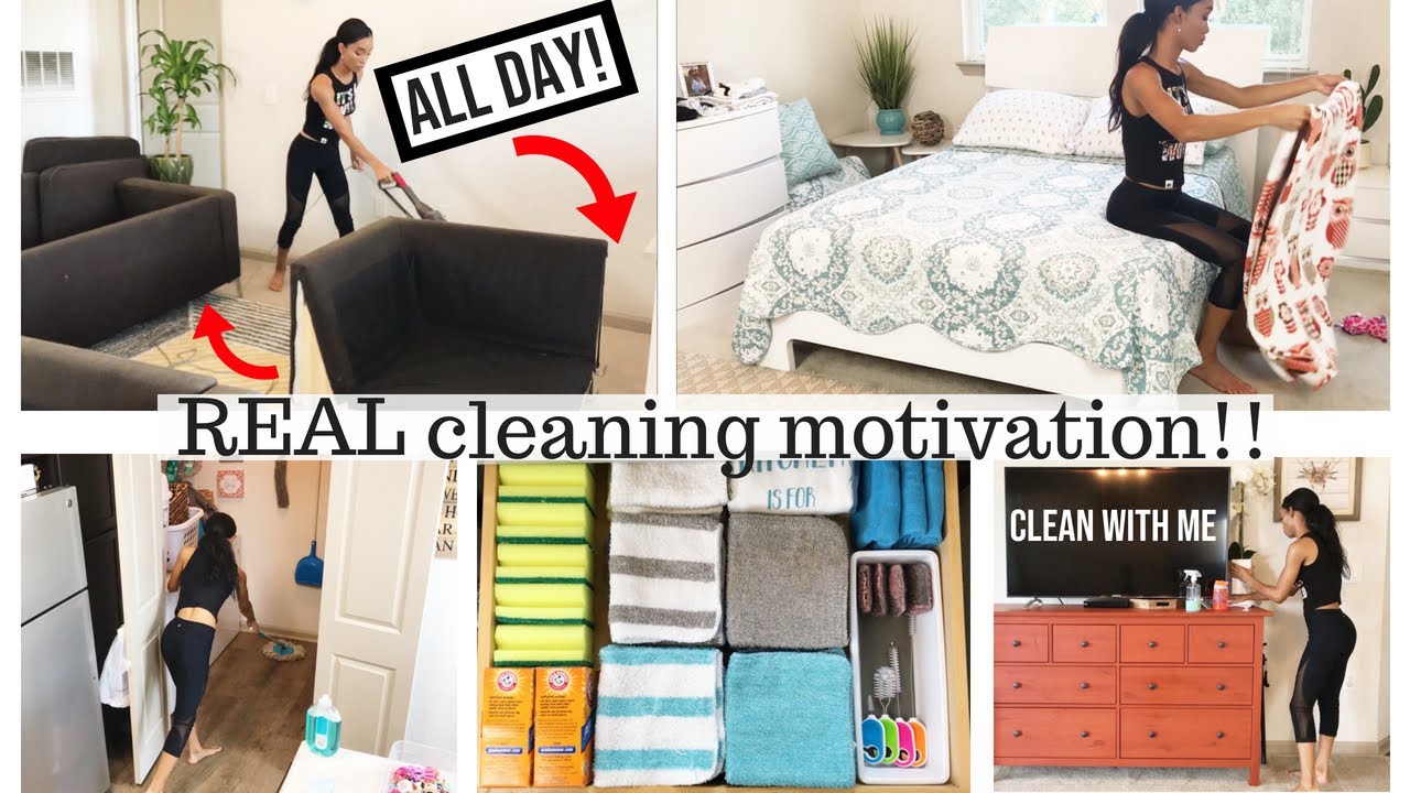 ALL DAY REAL CLEANING MOTIVATION // CLEAN WITH ME 2018 // CLEANING ROUTINE // SAHM