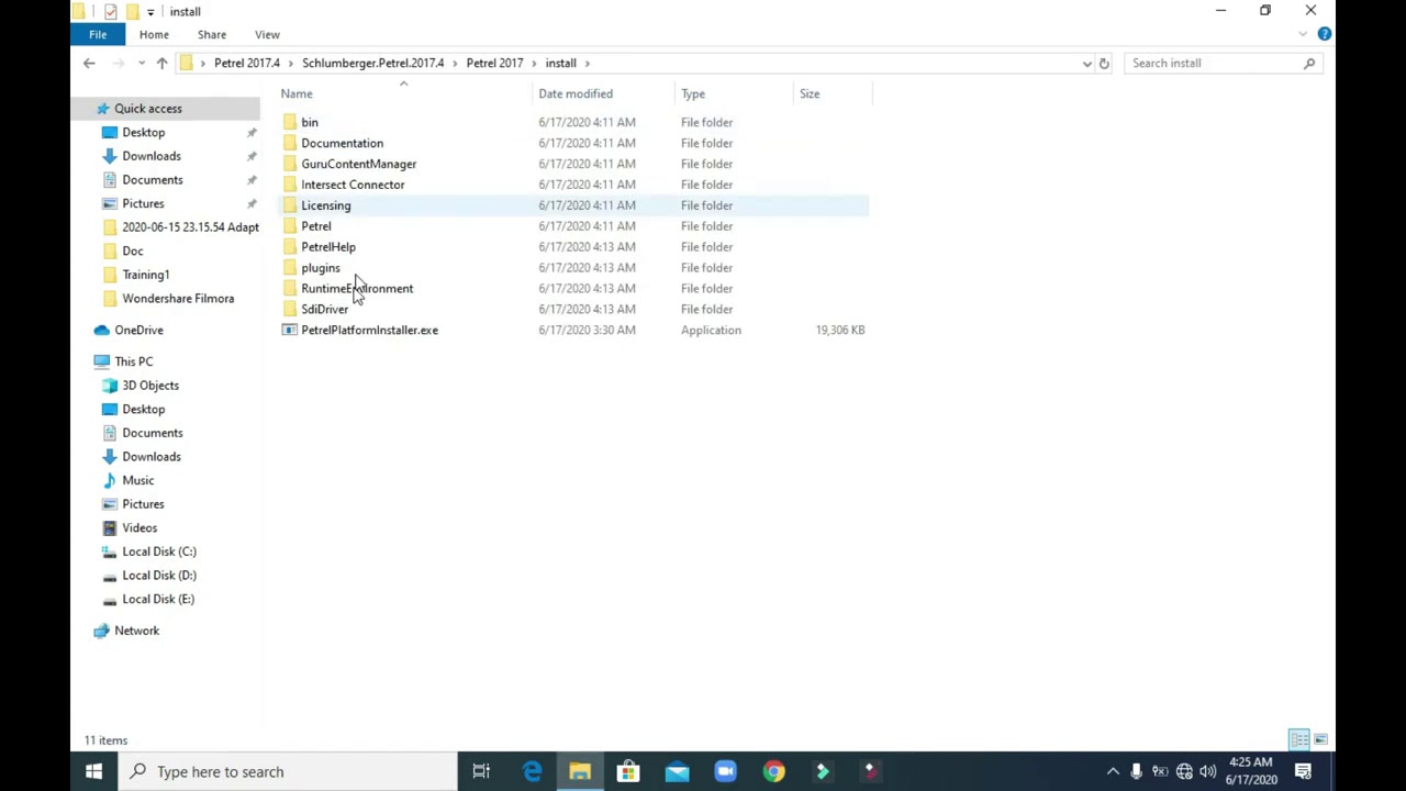 How to install Petrel 2017