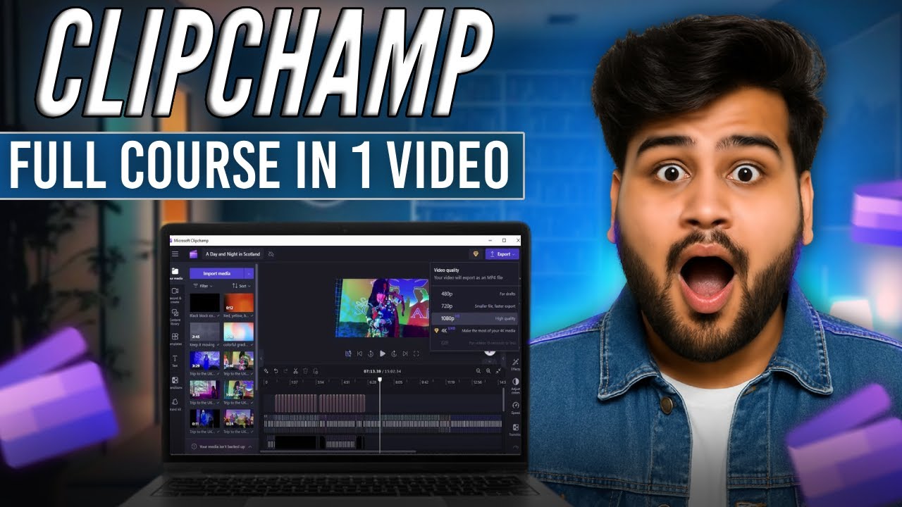 ClipChamp Full Course In Hindi | Step By Step Tutorial | Full Guide For Beginners